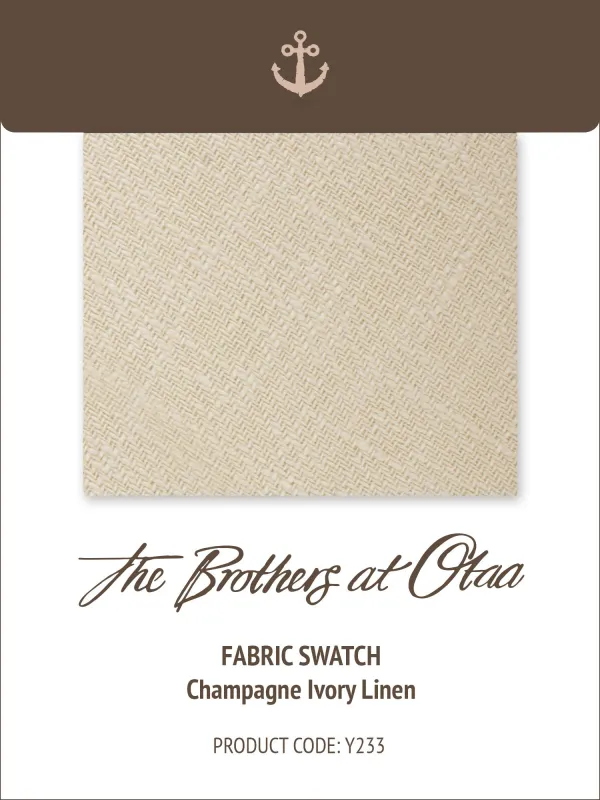 Fabric Swatch (Y233) - Champagne Ivory Linen made by OTAA