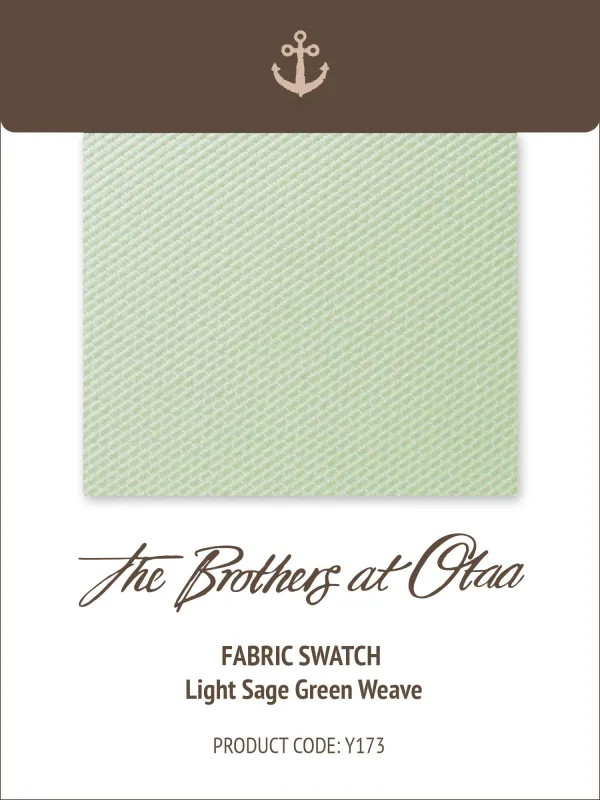 Fabric Swatch (Y173) - Light Sage Green Weave made by OTAA