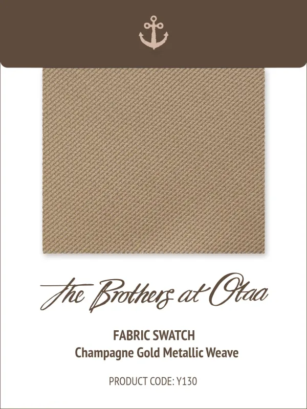 Fabric Swatch (Y130) - Champagne Gold Metallic Weave made by OTAA