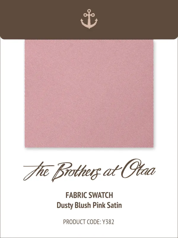 Fabric Swatch (Y382) - Dusty Blush Pink Satin made by OTAA