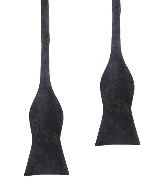 Black Floral Pattern - Bow Tie (Untied) made by OTAA
