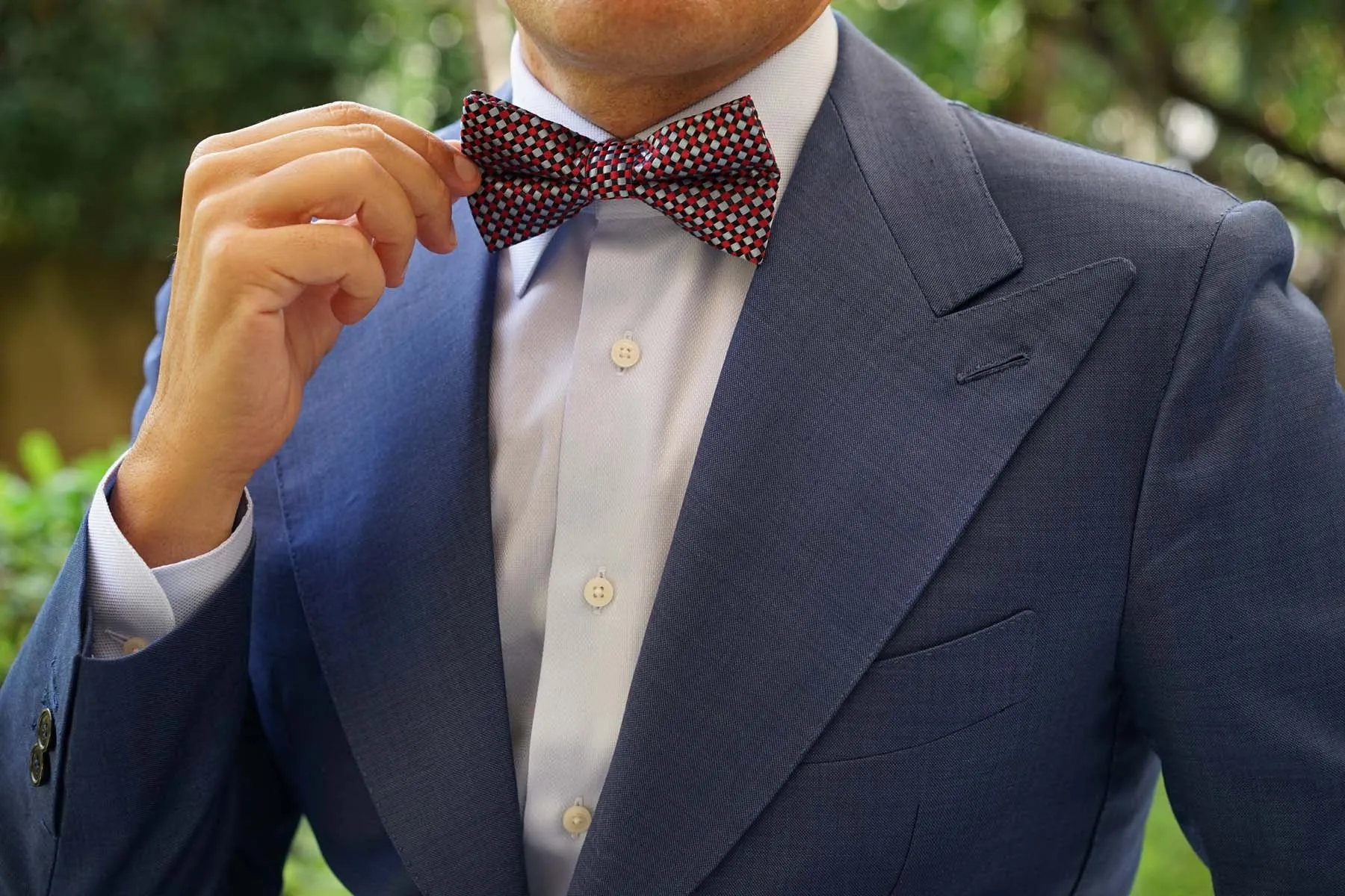 Navy and Light Blue Red Checkered - Bow Tie sold by OTAA product image thumbnail 5