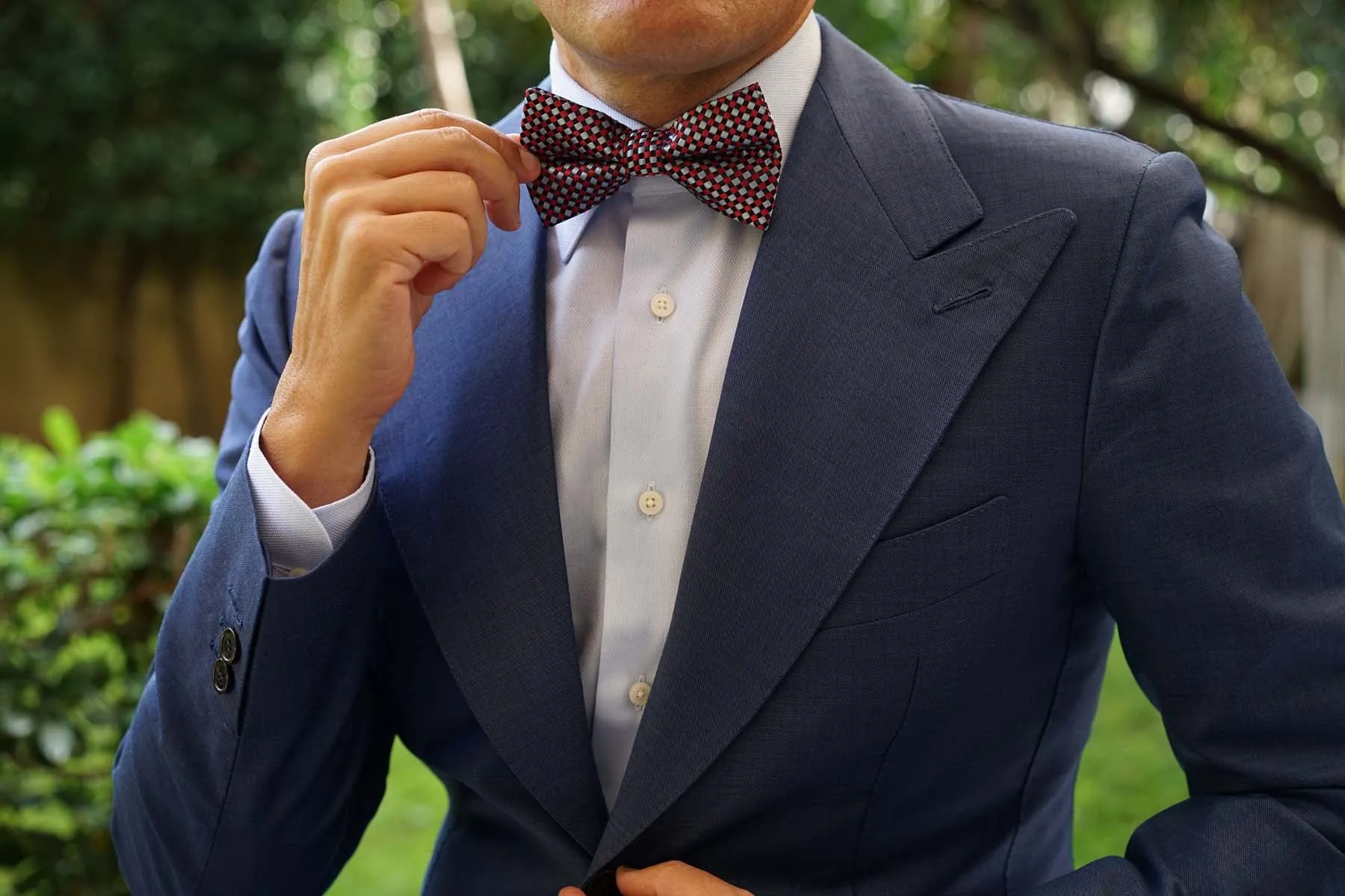 Navy and Light Blue Red Checkered - Bow Tie sold by OTAA product image thumbnail 3