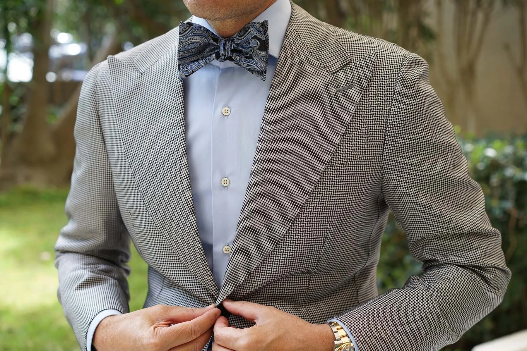 Paisley Blue - Bow Tie (Untied) sold by OTAA product image thumbnail 4
