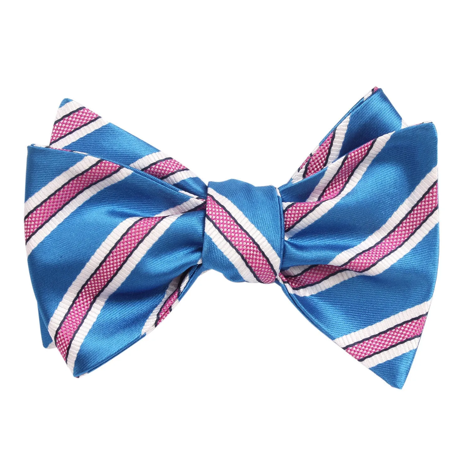 Light Blue Bow Tie Untied with Pink Stripes sold by OTAA product image thumbnail 2
