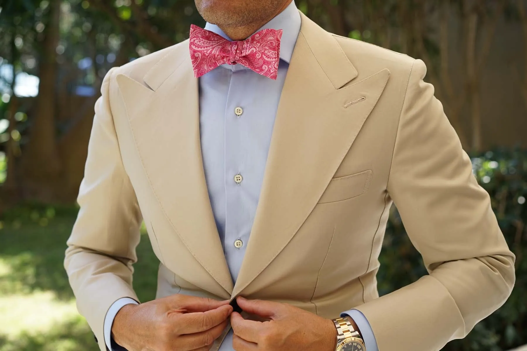 Paisley Pink - Bow Tie (Untied) sold by OTAA product image thumbnail 4