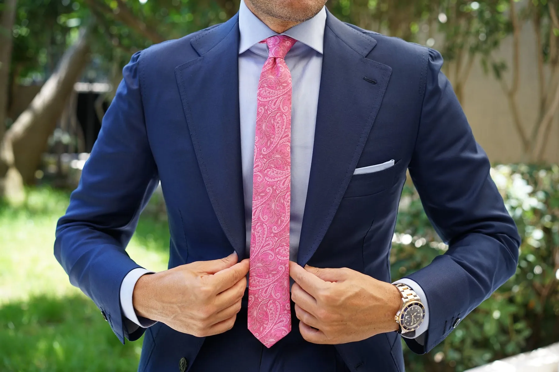 Paisley Pink - Skinny Tie sold by OTAA product image thumbnail 5