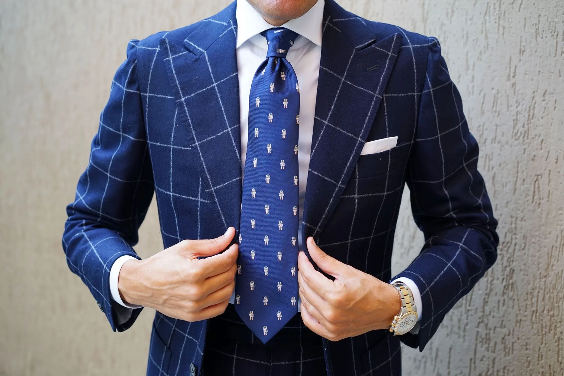Man on the Moon Space Suit Necktie sold by OTAA product image thumbnail 4