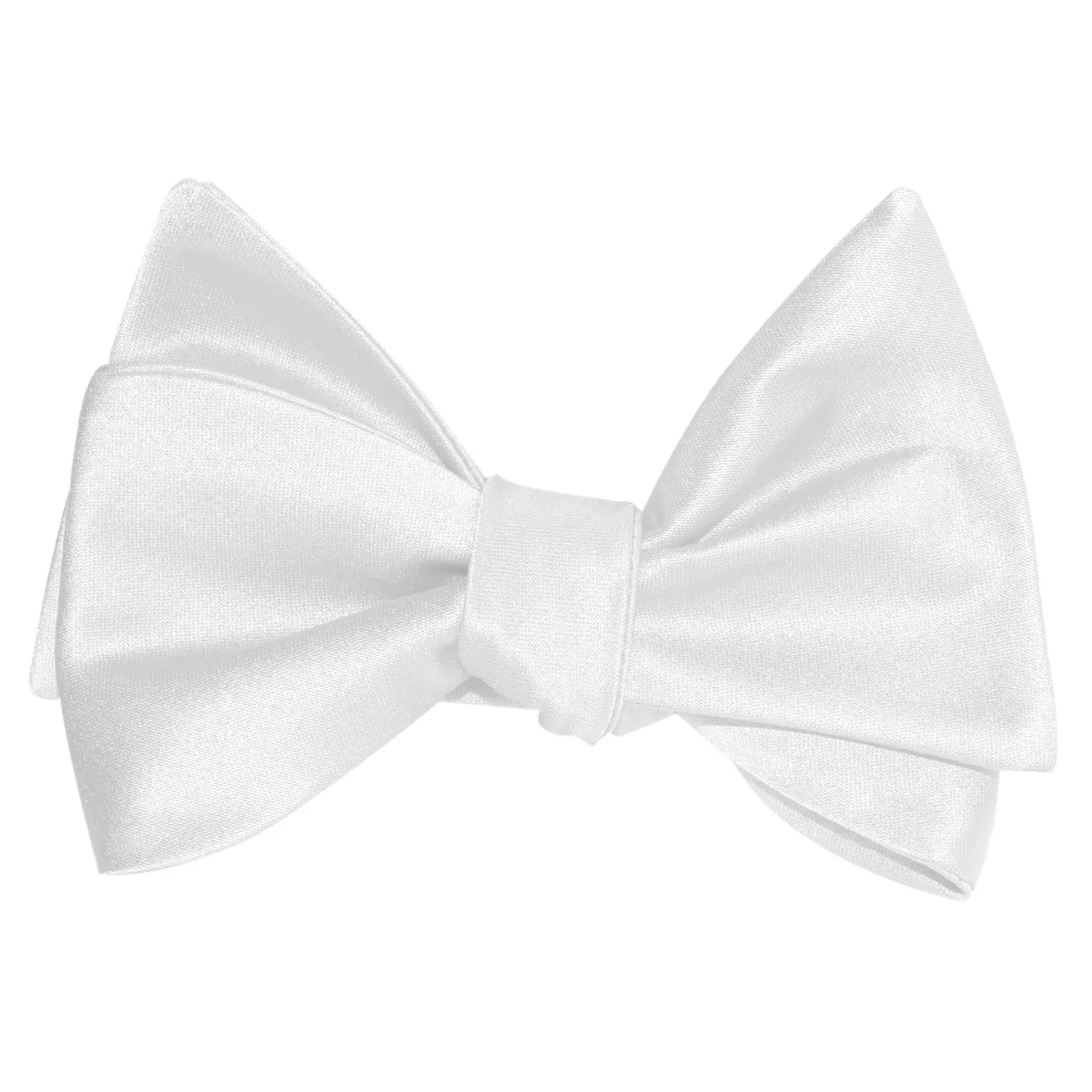 White Satin Self Tie Bow Tie sold by OTAA product image thumbnail 3
