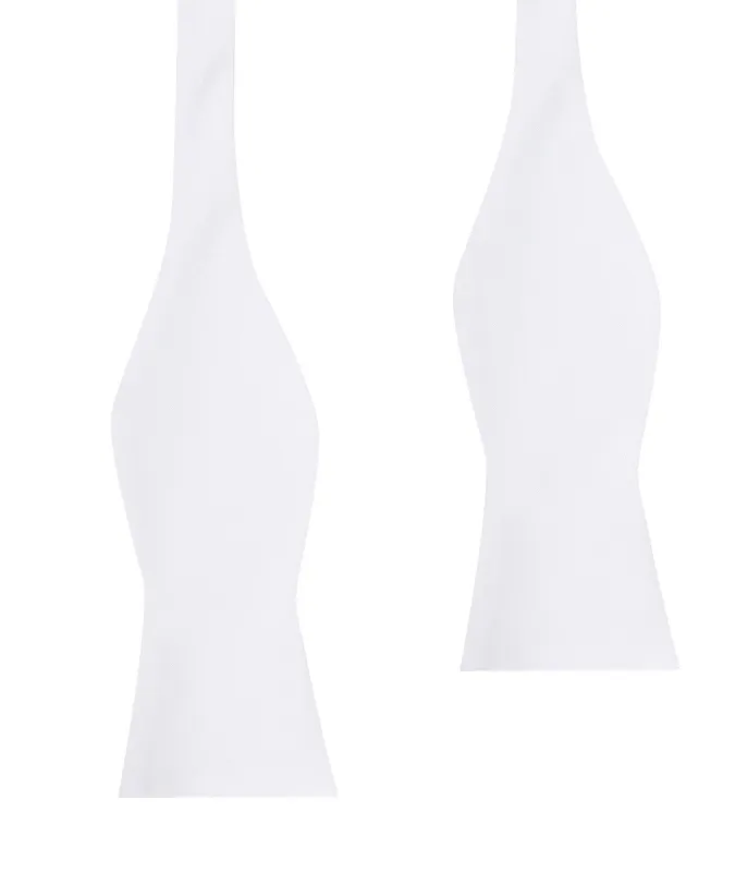 White Satin Self Tie Bow Tie made by OTAA