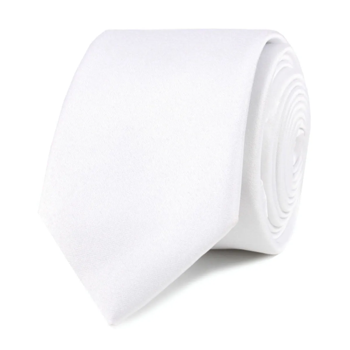 White Satin Skinny Tie sold by OTAA product image thumbnail 2