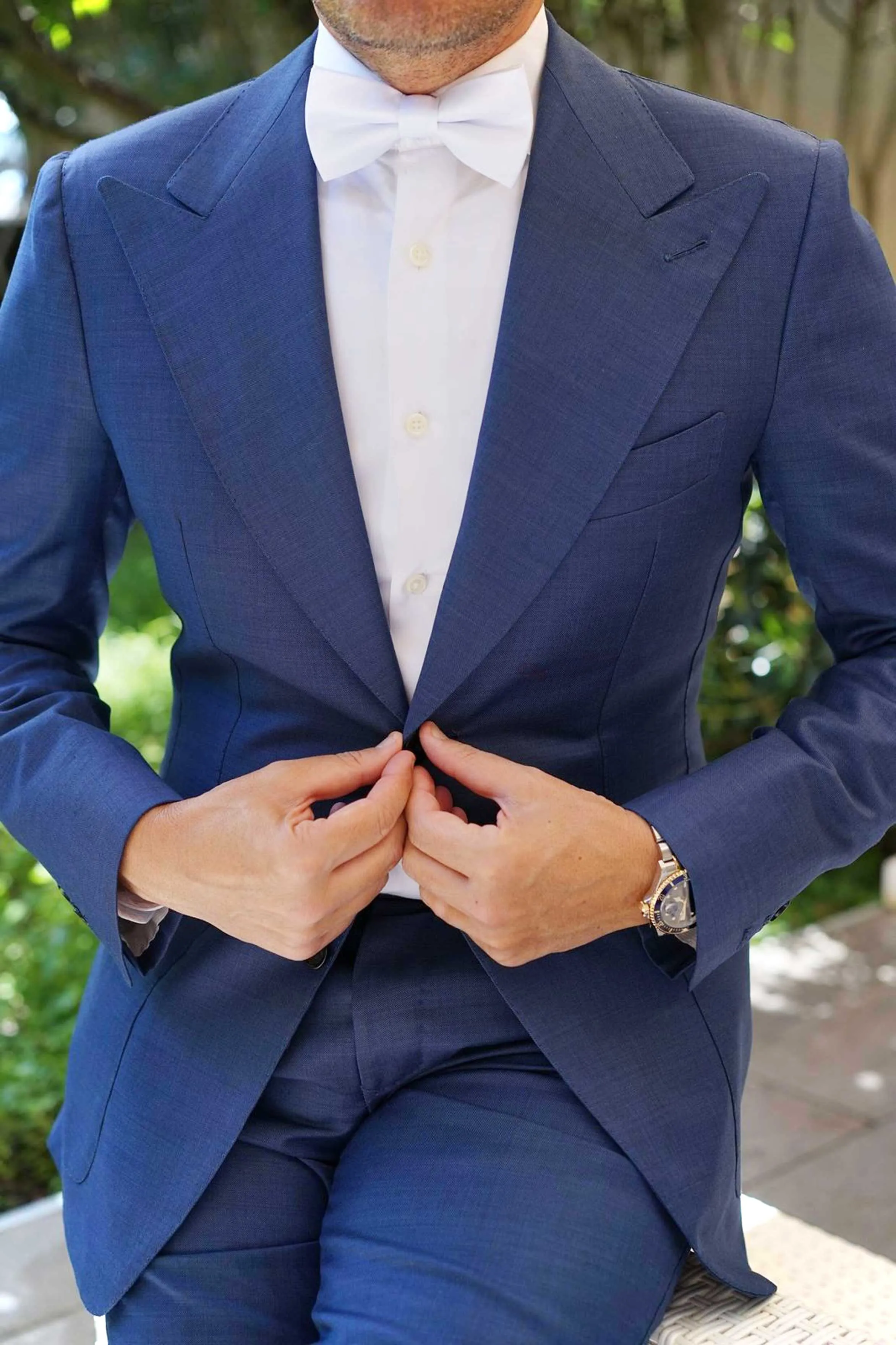 White Satin Bow Tie sold by OTAA product image thumbnail 4