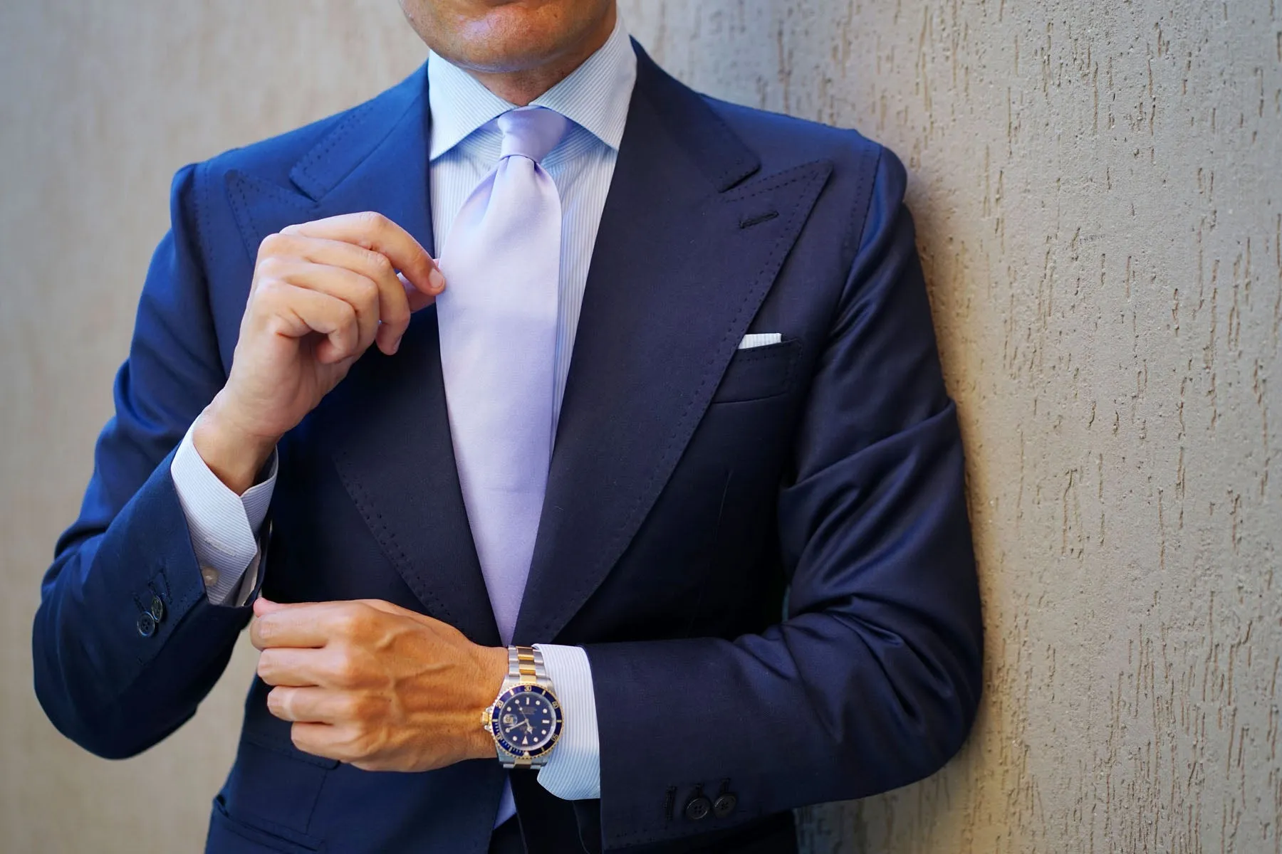 Lavender Purple Satin Necktie sold by OTAA product image thumbnail 5