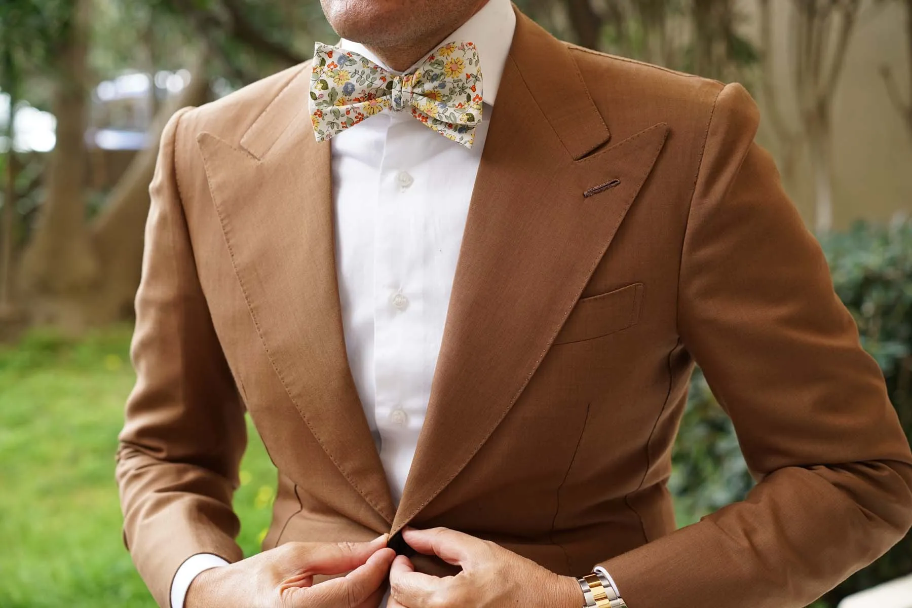 Belle Danser Floral Self Bow Tie sold by OTAA product image thumbnail 4