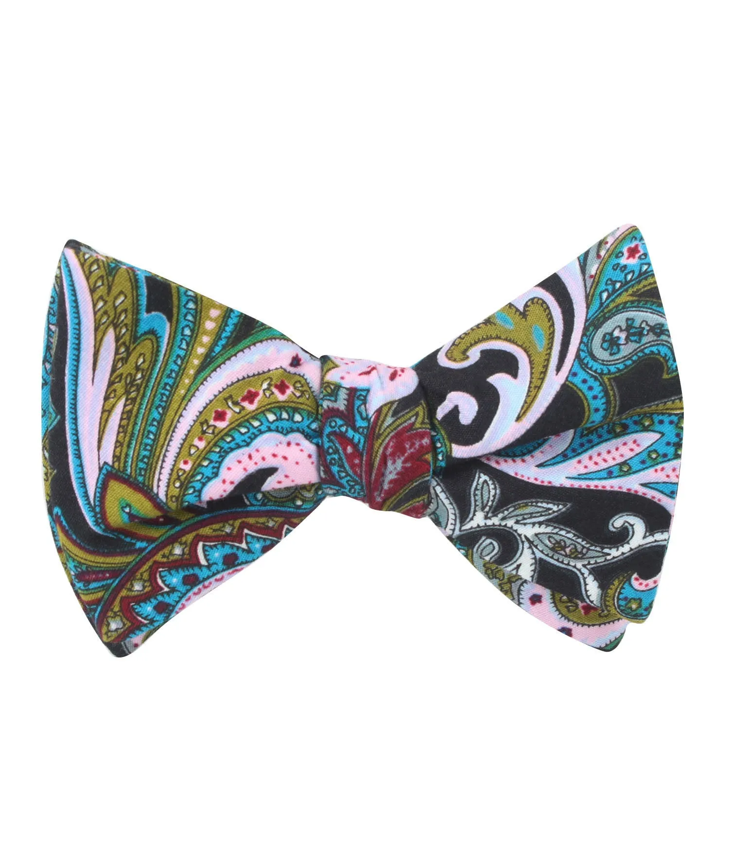 Filicudi Maroon & Green Paisley Self Bow Tie sold by OTAA product image thumbnail 2
