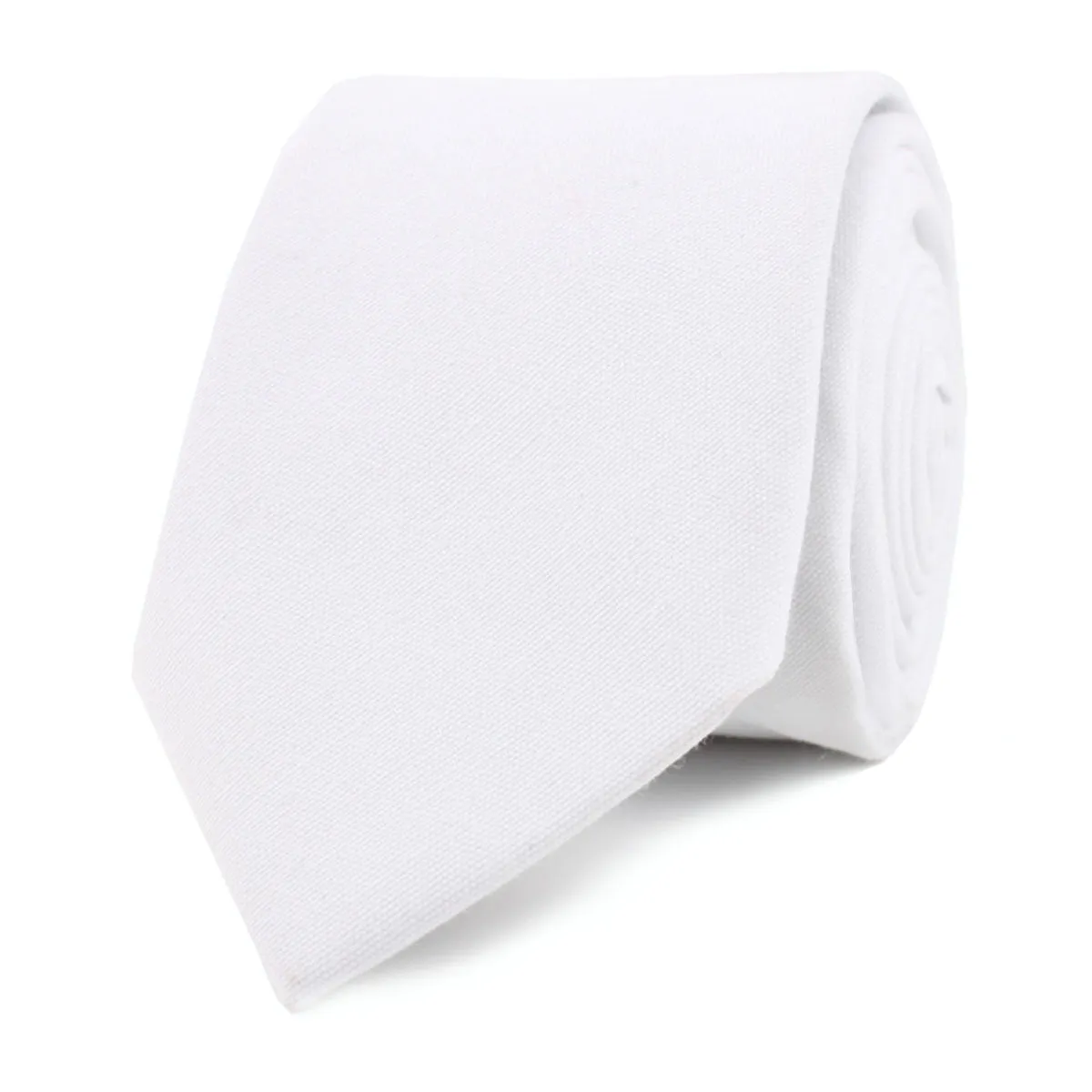 The OTAA White Cotton Skinny Tie sold by OTAA product image thumbnail 2