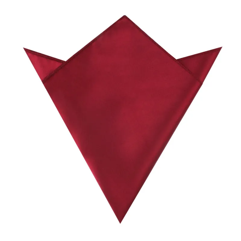 Burgundy Satin Pocket Square made by OTAA
