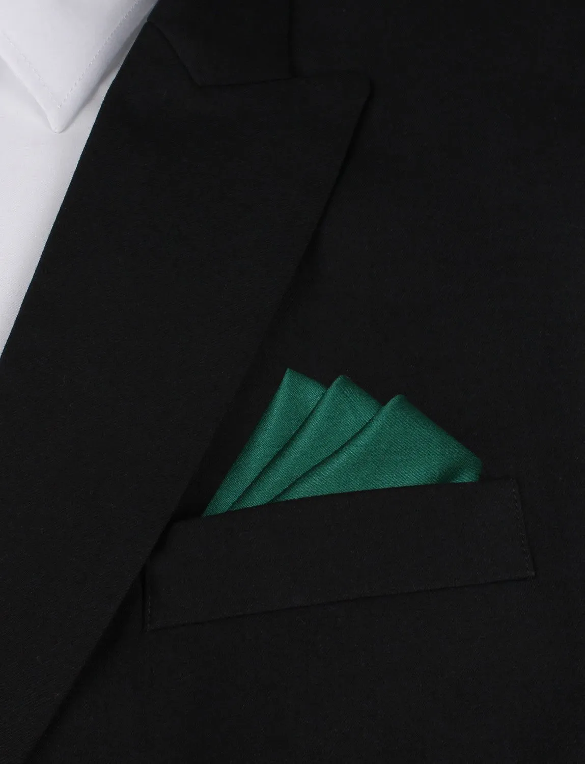 Emerald Green Cotton Pocket Square sold by OTAA product image thumbnail 3