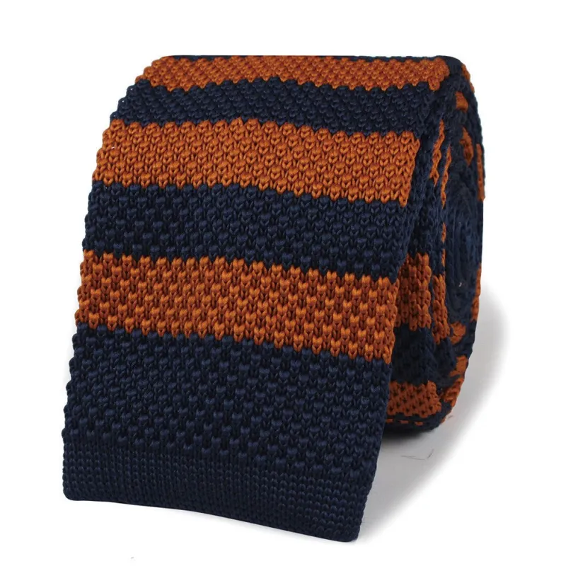 The Italian Flair Brown Knitted Tie made by OTAA