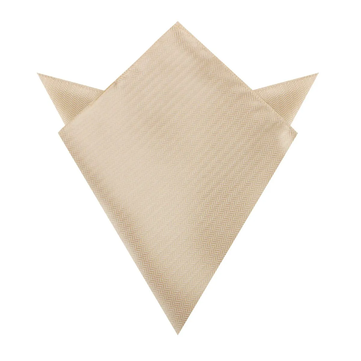 Champagne Gold Herringbone Chevron Pocket Square sold by OTAA