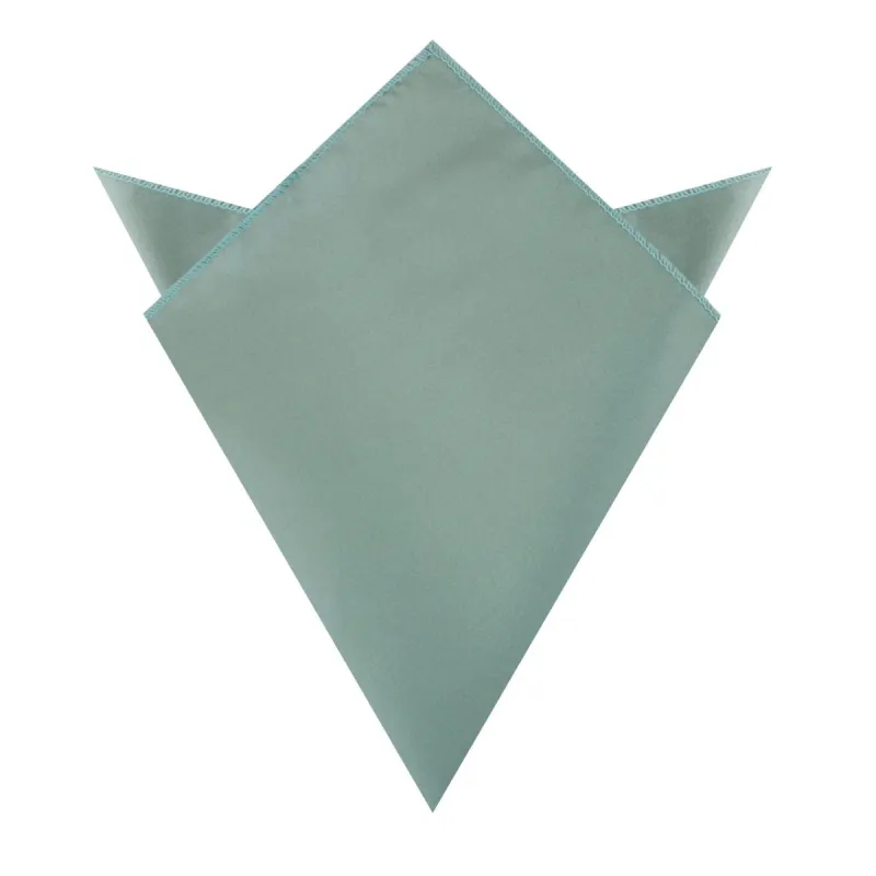 Sage Green Satin Pocket Square made by OTAA