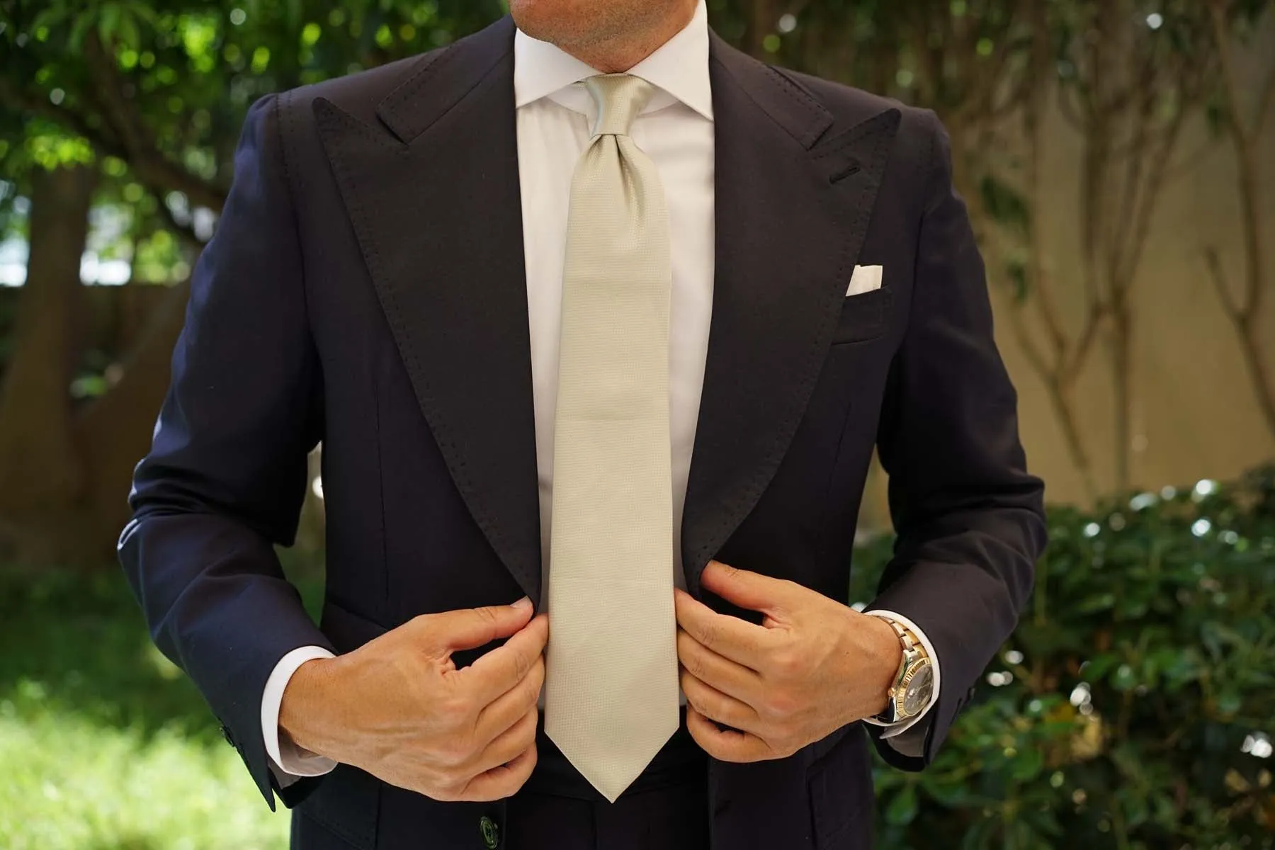 Sage Green Basket Weave Necktie sold by OTAA product image thumbnail 4