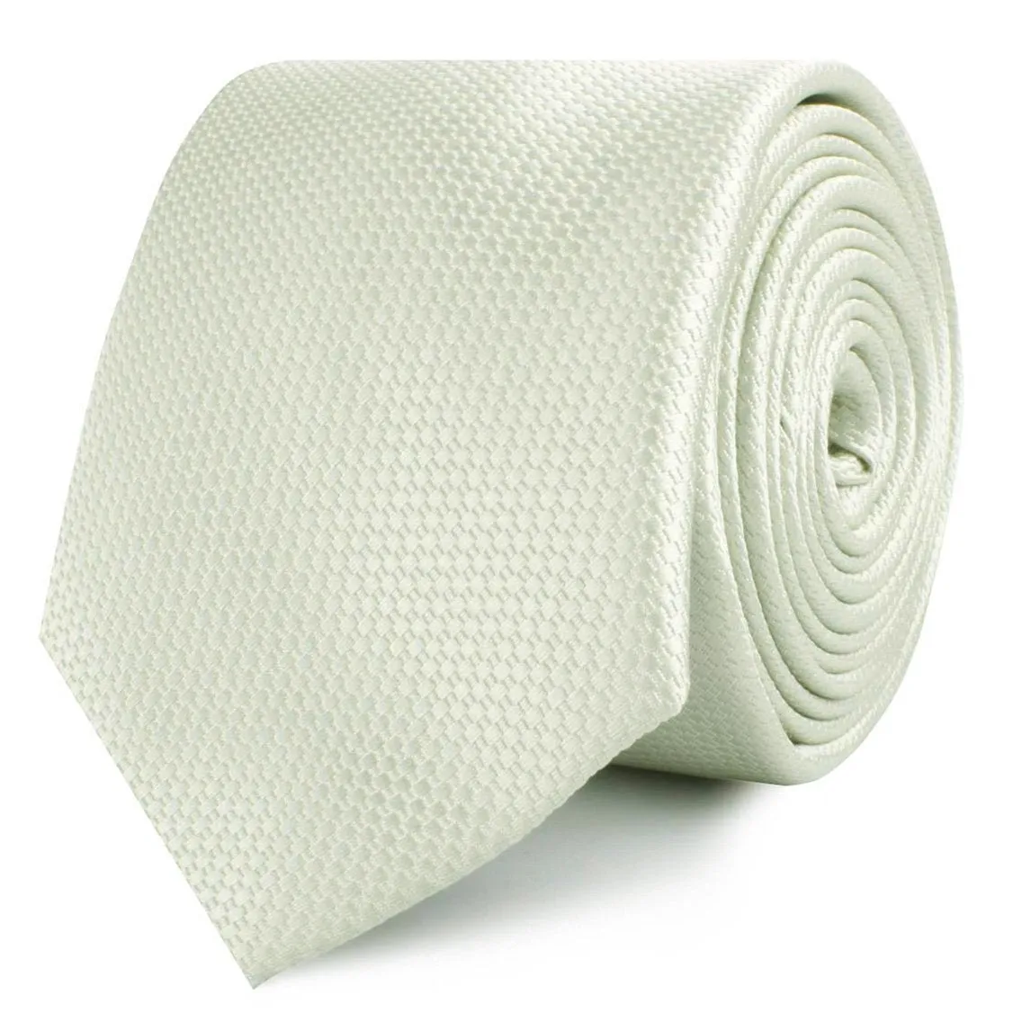 Sage Green Basket Weave Skinny Tie sold by OTAA product image thumbnail 2