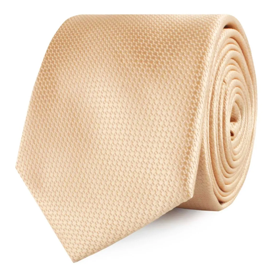 Champagne Gold Basket Weave Skinny Tie sold by OTAA product image thumbnail 2