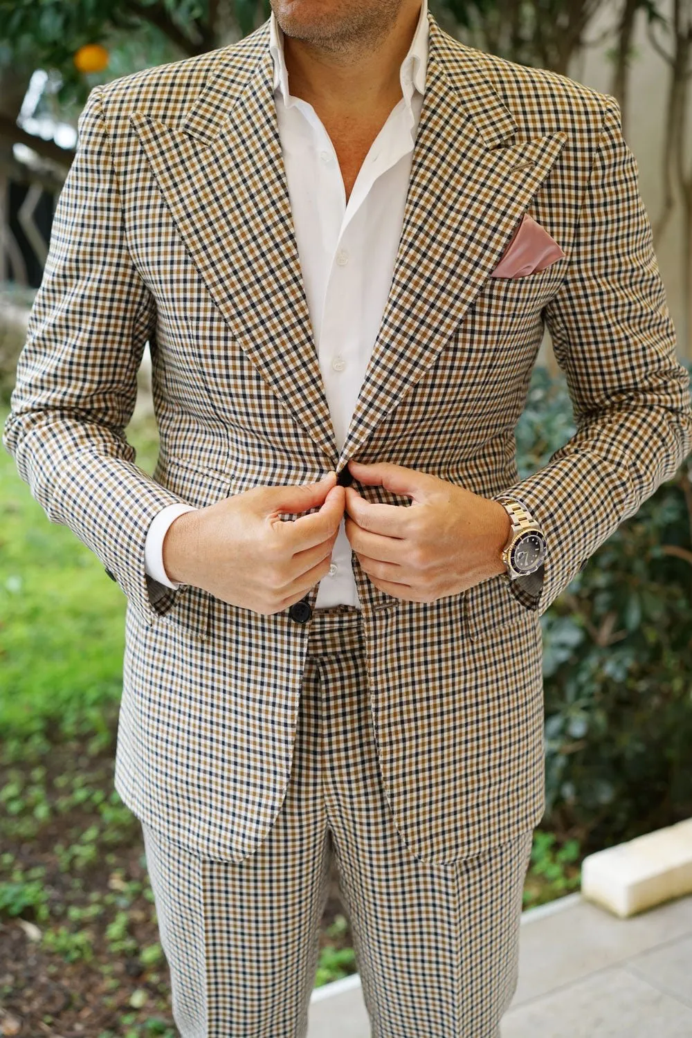 Dusty Rose Vintage Satin Pocket Square sold by OTAA product image thumbnail 4