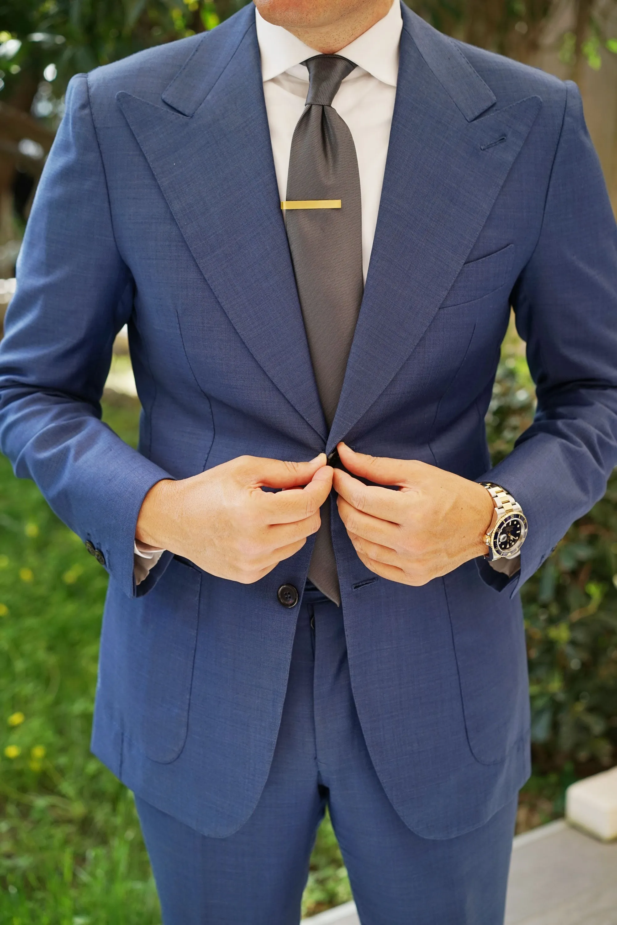 Brushed Gold Square Clasp Tie Bar sold by OTAA product image thumbnail 5