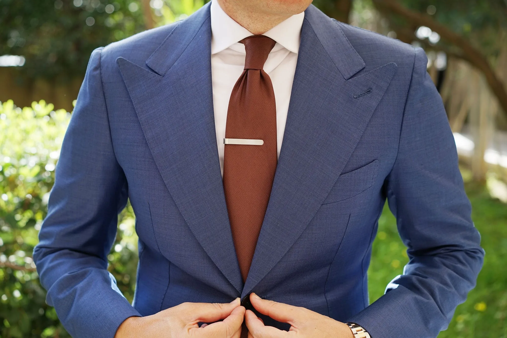 Brushed Silver Round Clasp Tie Bar sold by OTAA product image thumbnail 4
