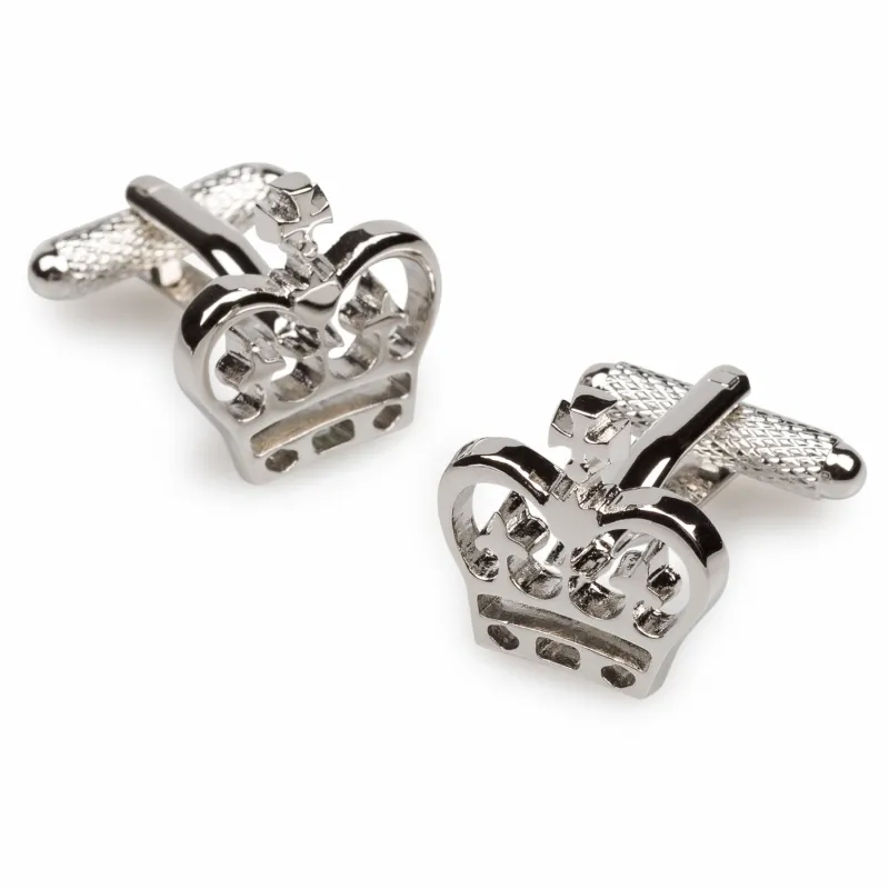 Silver Crown Cufflinks made by OTAA