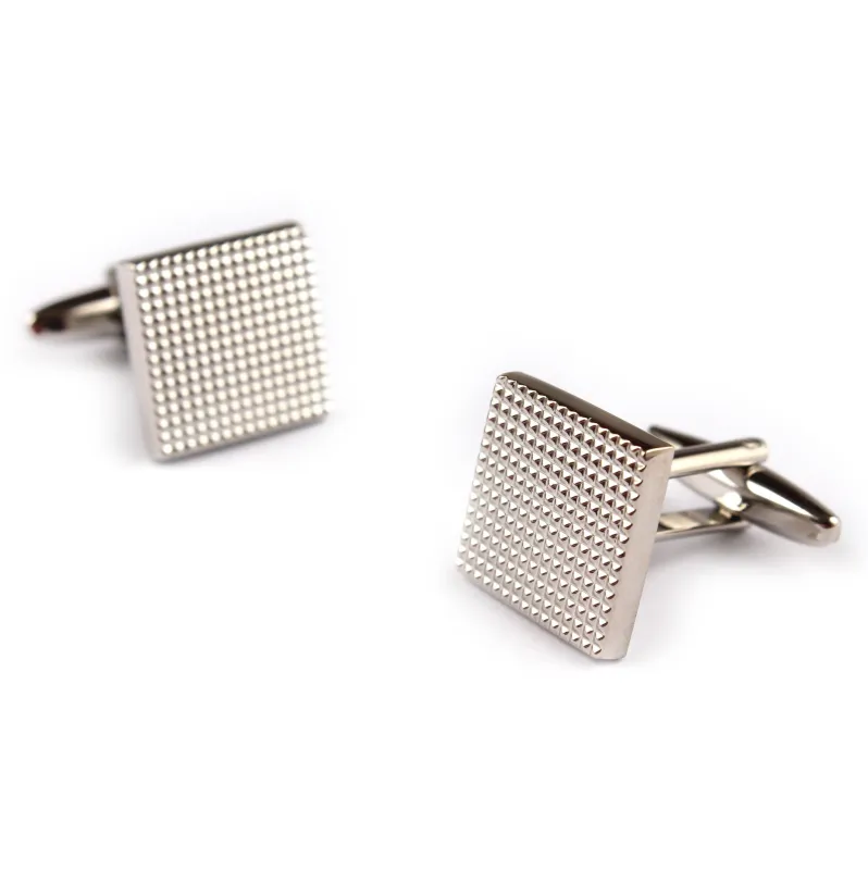 Square Small Studded Silver Cufflinks made by OTAA