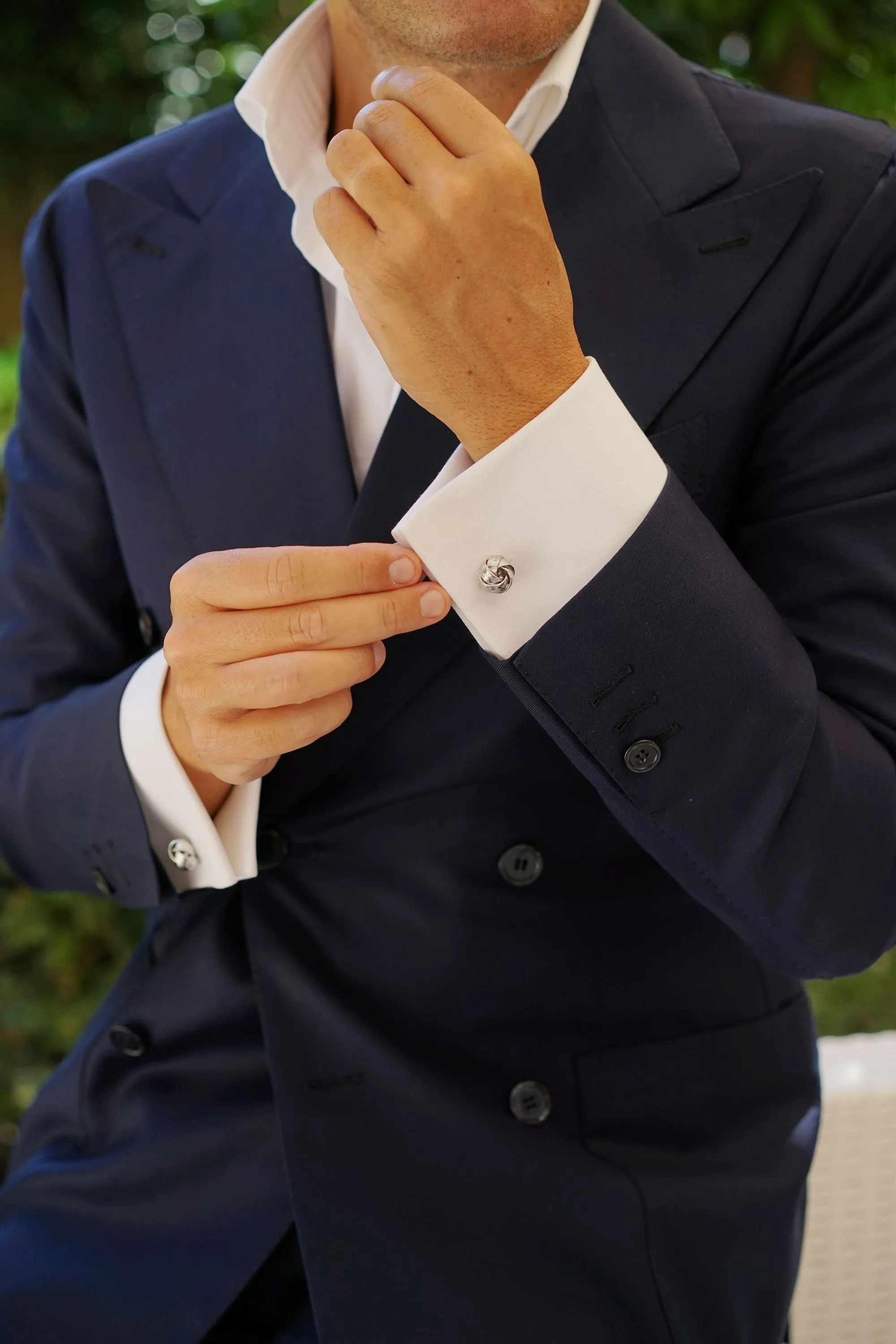 Ribbon Sphere Silver Cufflinks sold by OTAA product image thumbnail 4