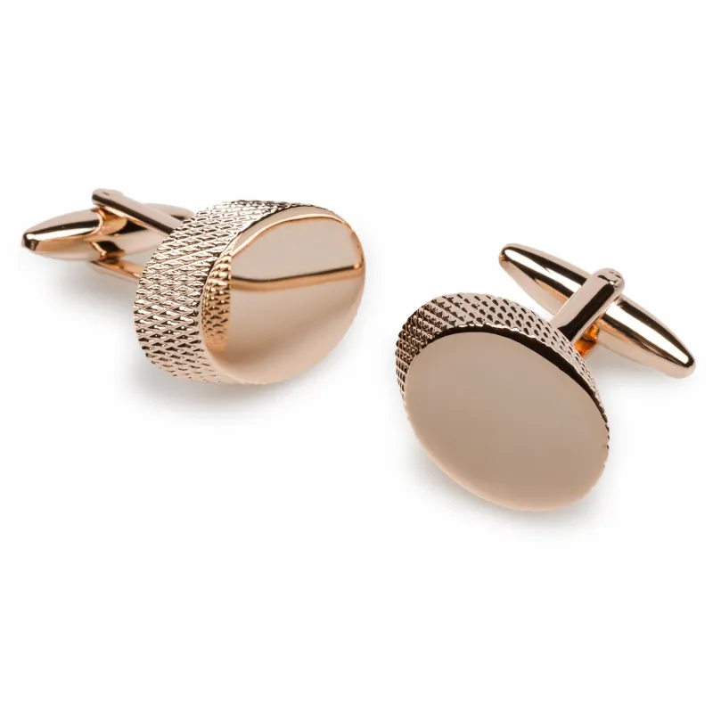 Mazzini Rose Gold Cufflinks made by OTAA