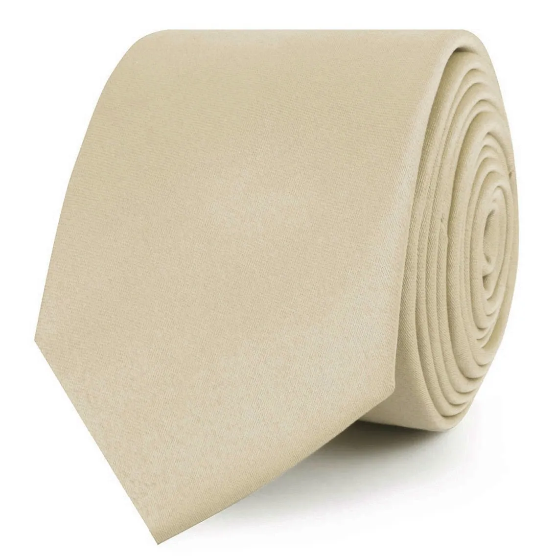 Champagne Satin Skinny Tie sold by OTAA product image thumbnail 2