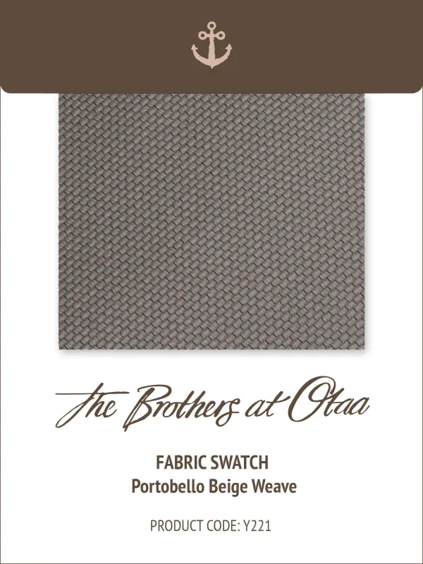 Fabric Swatch (Y221) - Portobello Beige Weave made by OTAA