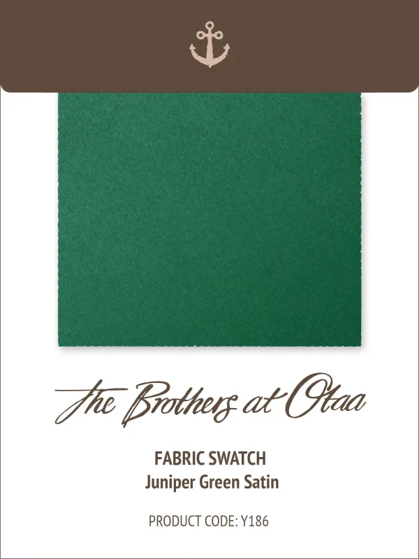 Fabric Swatch (Y186) - Juniper Green Satin made by OTAA