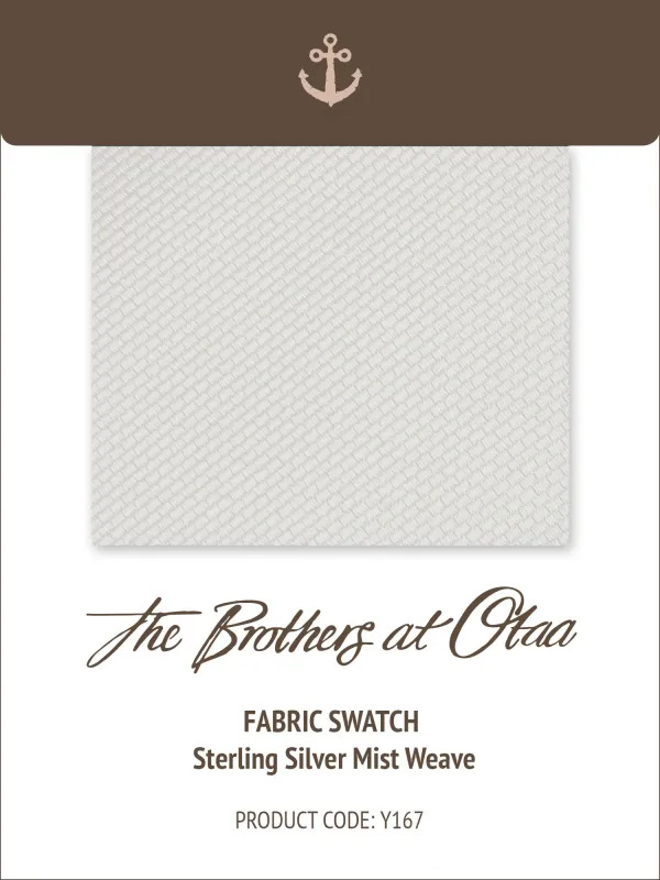 Fabric Swatch (Y167) - Sterling Silver Mist Weave made by OTAA