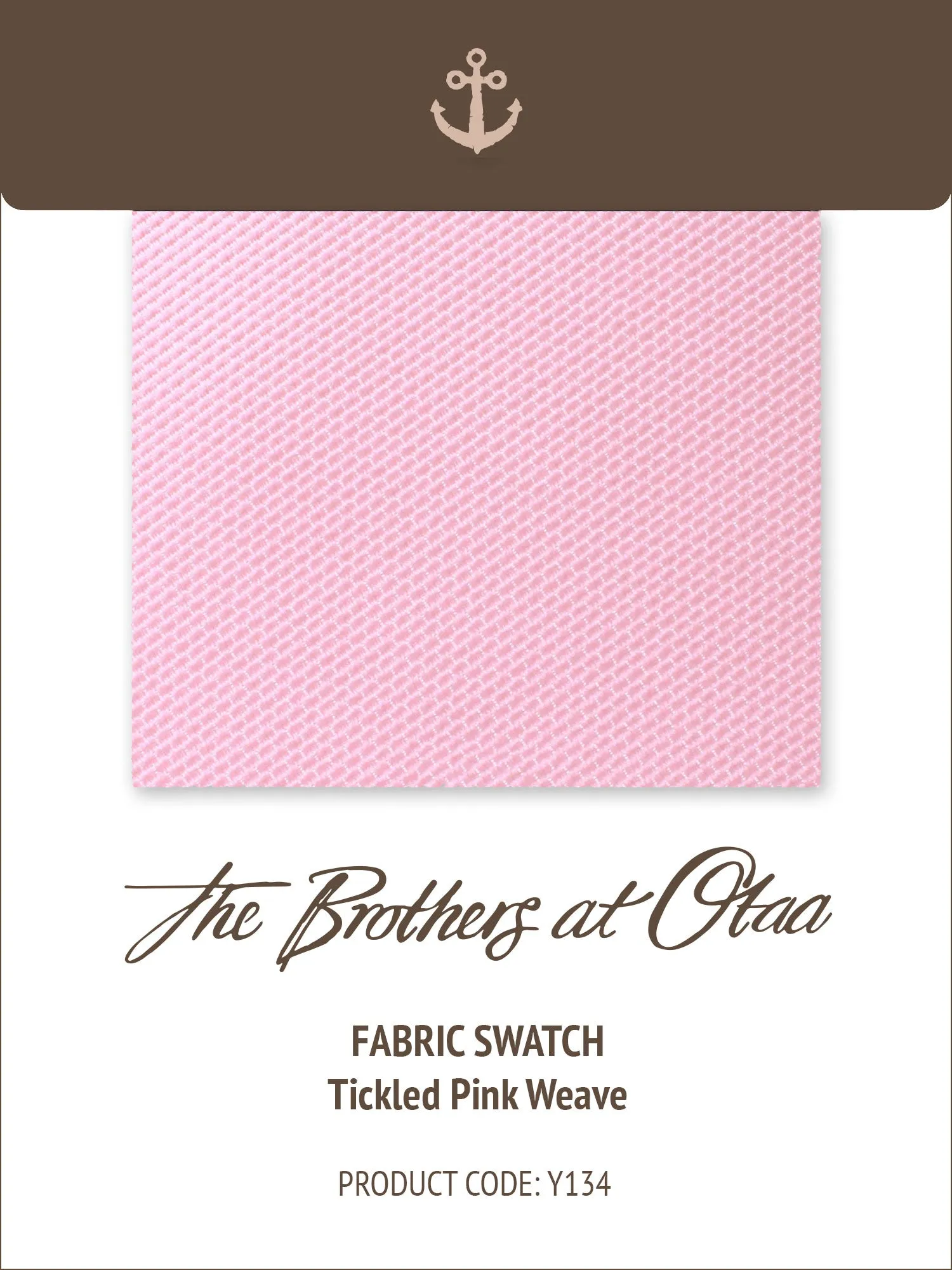 Fabric Swatch (Y134) - Tickled Pink Weave sold by OTAA