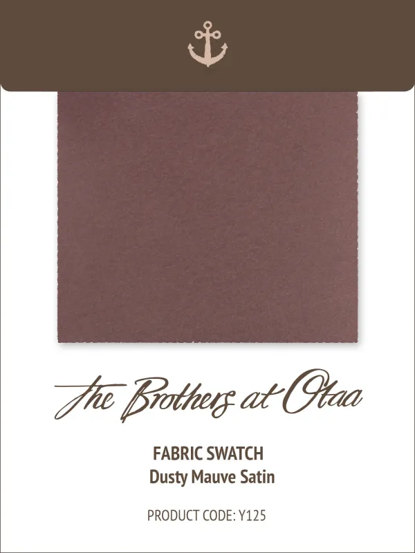 Fabric Swatch (Y125) - Dusty Mauve Satin made by OTAA