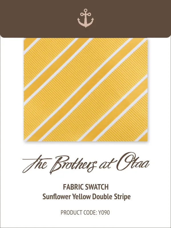 Fabric Swatch (Y090) - Sunflower Yellow Double Stripe made by OTAA