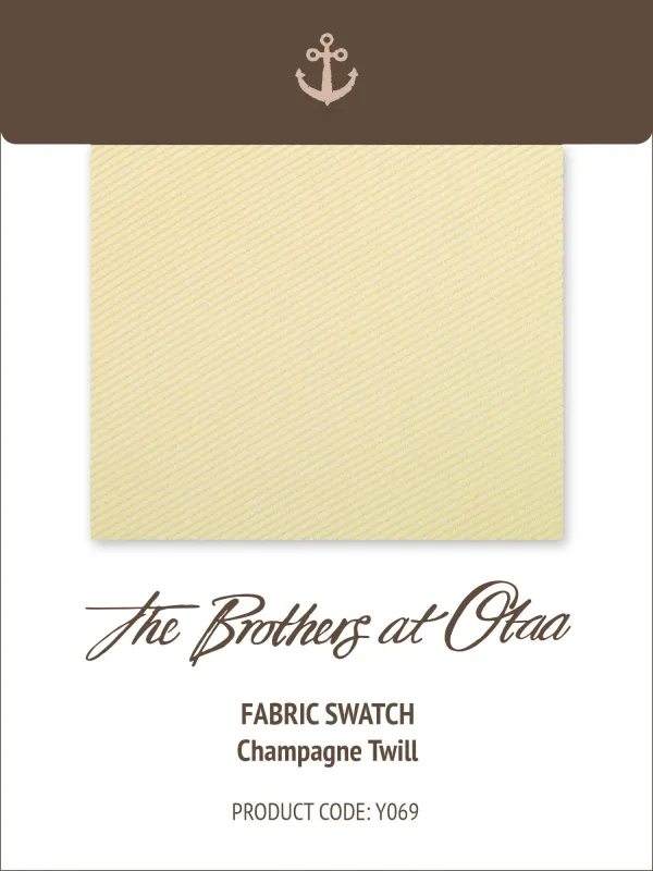 Fabric Swatch (Y069) - Champagne Twill made by OTAA