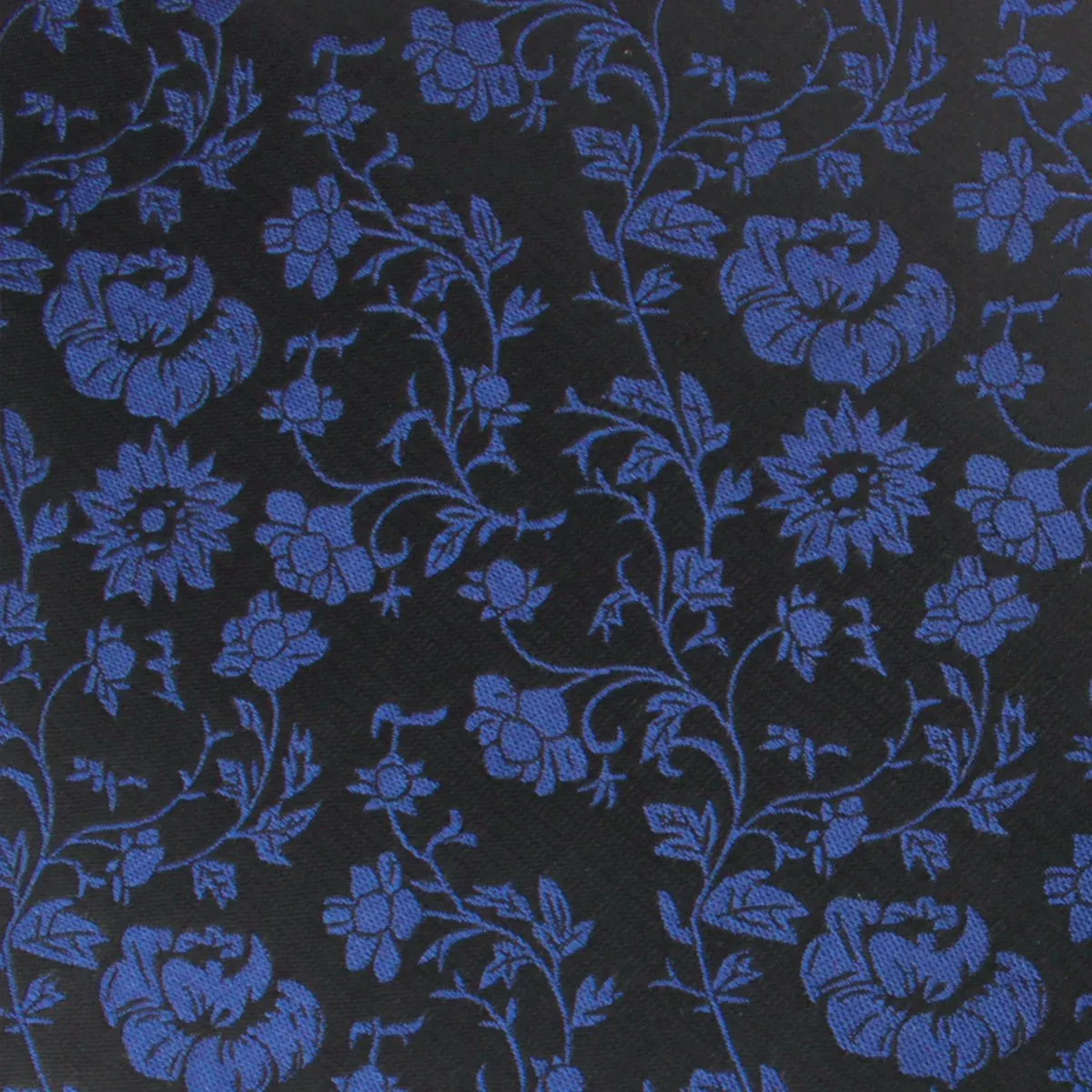 Fabric Swatch (Y003) - Navy Blue on Black Vine Floral sold by OTAA product image thumbnail 2