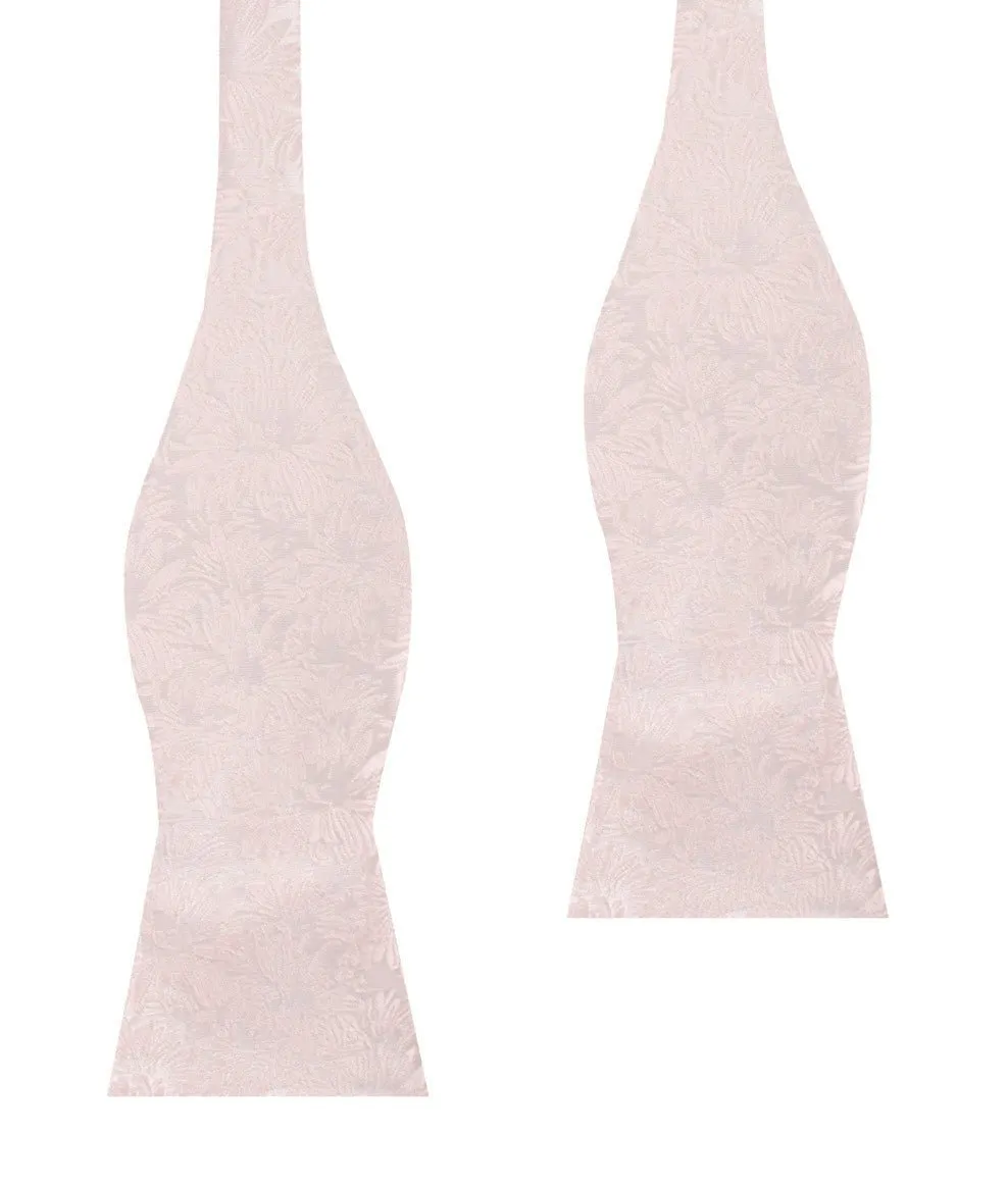 Blush Pink Daisy Flowers Floral Self Bow Tie sold by OTAA