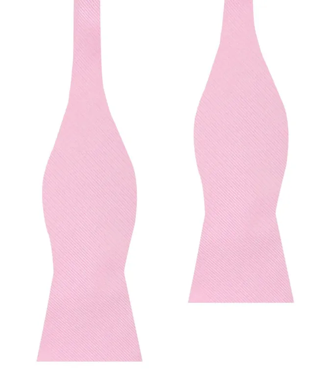 Flamingo Pink Twill Self Bow Tie made by OTAA