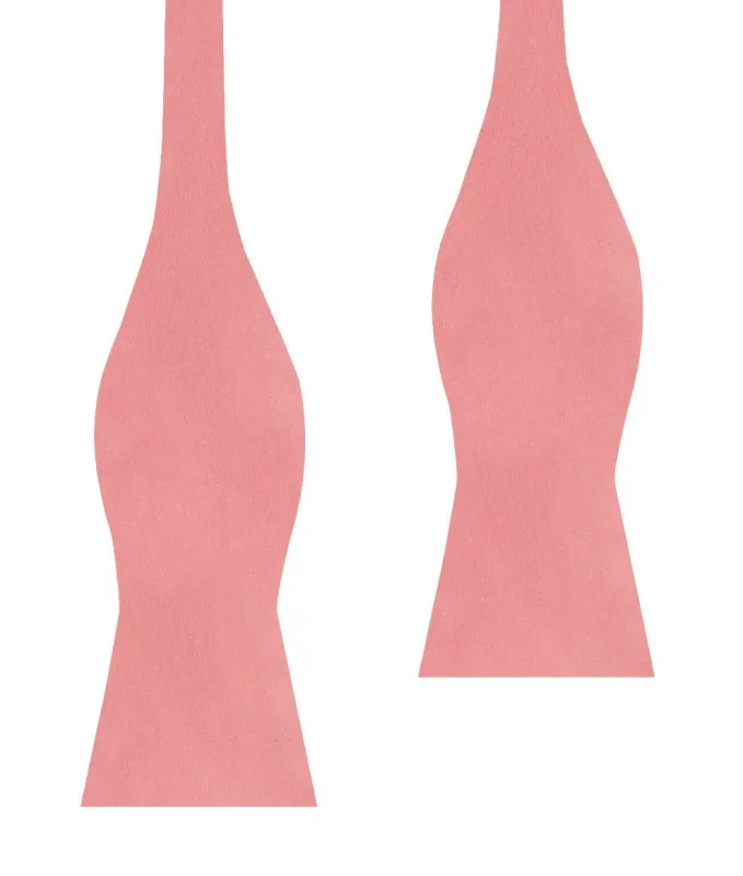 Parfait Coral Satin Self Bow Tie made by OTAA
