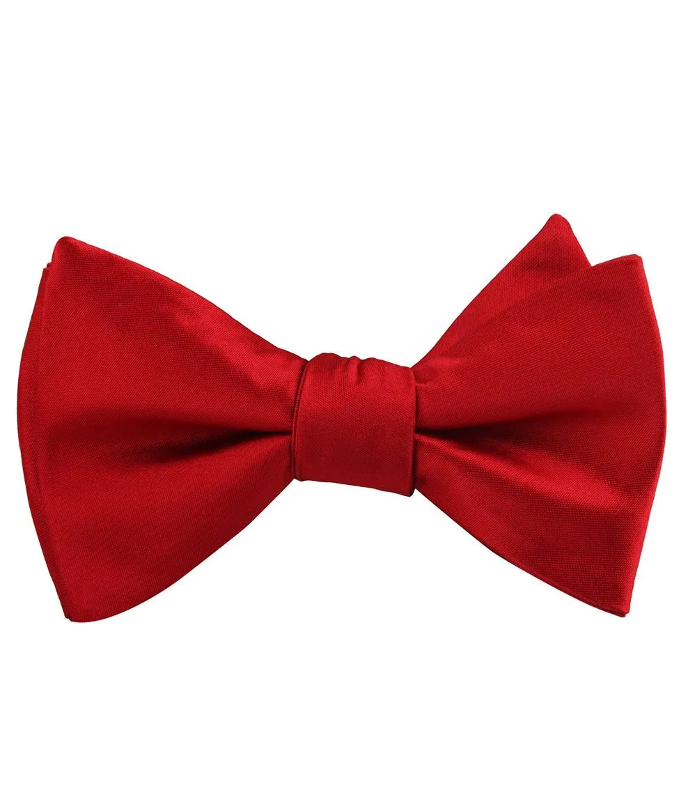 Carmine Red Satin Self Bow Tie sold by OTAA product image thumbnail 2