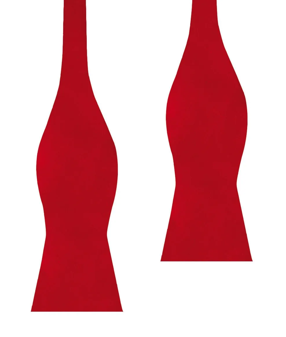Carmine Red Satin Self Bow Tie sold by OTAA
