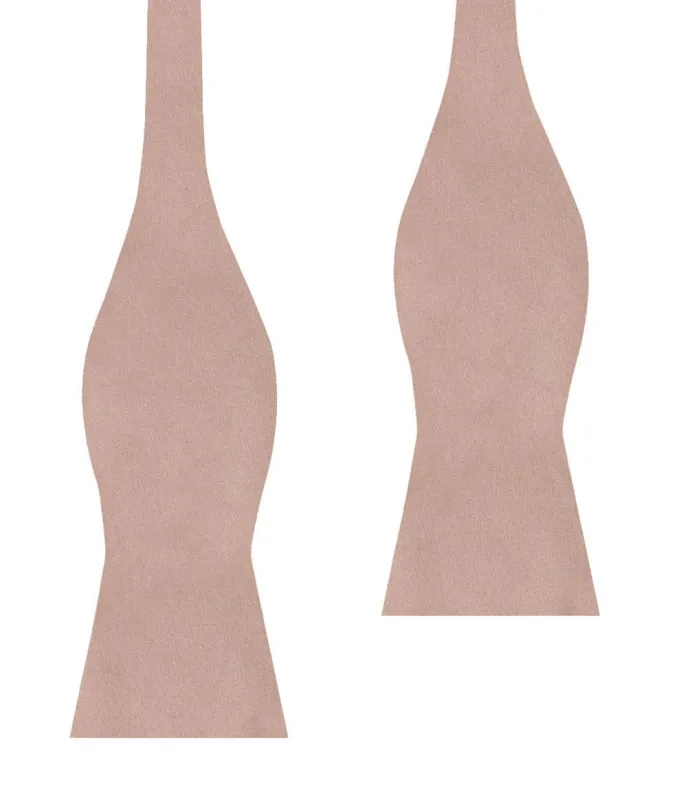 Dusty Blush Crisp Satin Self Bow Tie made by OTAA
